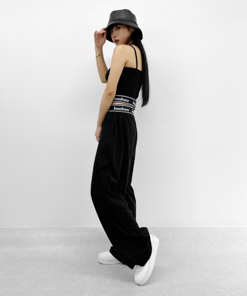 LVEU.(ラブユ.)の「Logo camisole set up / ロゴキャミソールセットアップ(セットアップ・レディース・ブラック/グレー・FREE)」の9枚目の写真