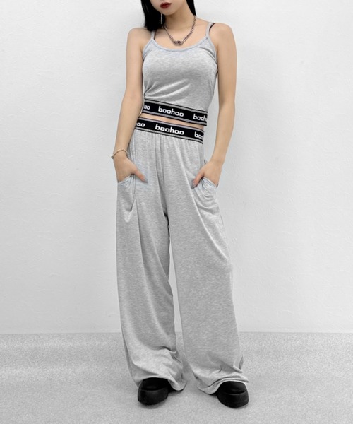 LVEU.(ラブユ.)の「Logo camisole set up / ロゴキャミソールセットアップ(セットアップ・レディース・ブラック/グレー・FREE)」の10枚目の写真