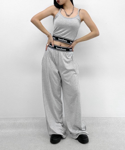 LVEU.(ラブユ.)の「Logo camisole set up / ロゴキャミソールセットアップ(セットアップ・レディース・ブラック/グレー・FREE)」の22枚目の写真