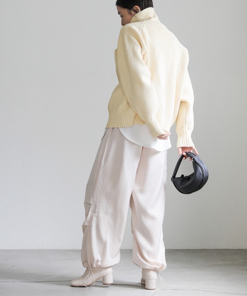 select MOCA（セレクトモカ）の「スポンディッシュダブルジップニット（ニット/セーター・レディース・グレー/アイボリー/ブラック・FREE）」の15枚目の写真