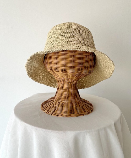 CANAL JEAN（キャナルジーン）の「El mar(エルマール) ペーパーバケットハット（ハット・レディース・ベージュ/クリーム・ONE SIZE）」の6枚目の写真