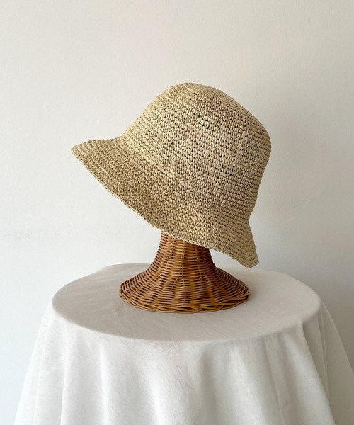 CANAL JEAN（キャナルジーン）の「El mar(エルマール) ペーパーバケットハット（ハット・レディース・ベージュ/クリーム・ONE SIZE）」の8枚目の写真