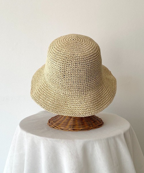 CANAL JEAN（キャナルジーン）の「El mar(エルマール) ペーパーバケットハット（ハット・レディース・ベージュ/クリーム・ONE SIZE）」の9枚目の写真