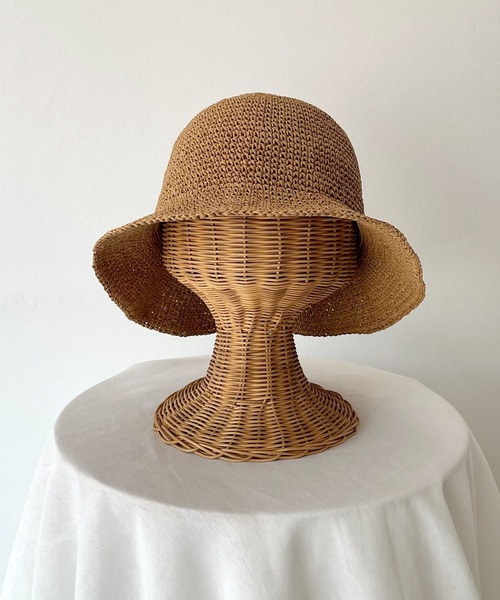 CANAL JEAN（キャナルジーン）の「El mar(エルマール) ペーパーバケットハット（ハット・レディース・ベージュ/クリーム・ONE SIZE）」の3枚目の写真