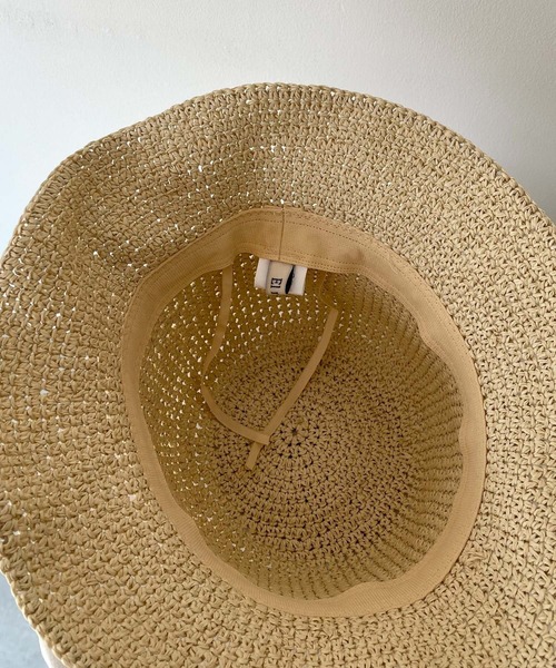 CANAL JEAN（キャナルジーン）の「El mar(エルマール) ペーパーバケットハット（ハット・レディース・ベージュ/クリーム・ONE SIZE）」の5枚目の写真
