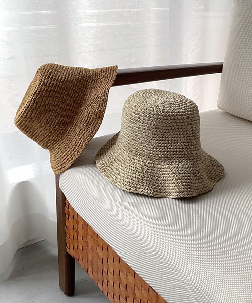 CANAL JEAN（キャナルジーン）の「El mar(エルマール) ペーパーバケットハット（ハット・レディース・ベージュ/クリーム・ONE SIZE）」の15枚目の写真