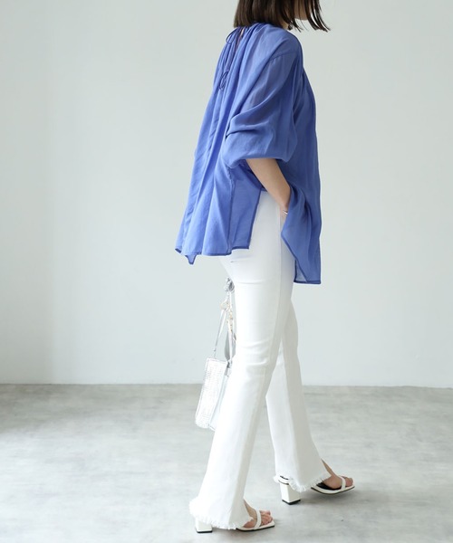 each（イーチ）の「前スリットスキニーデニム（デニムパンツ・レディース・ブラック/ブルー/ホワイト・LARGE/MEDIUM）」の18枚目の写真