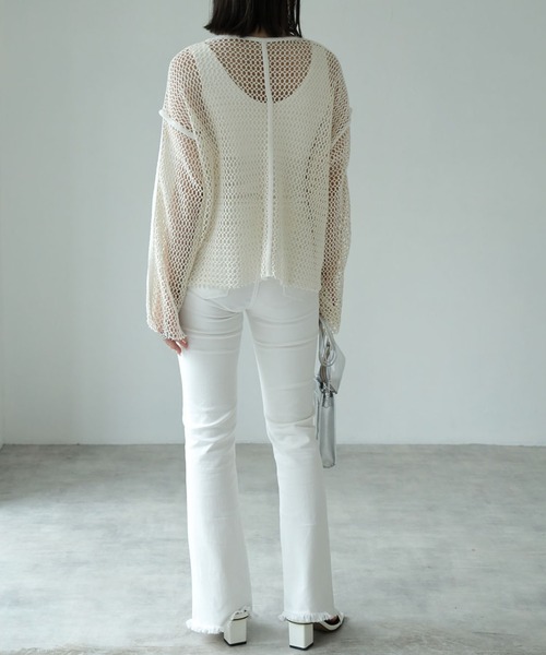 each（イーチ）の「前スリットスキニーデニム（デニムパンツ・レディース・ブラック/ブルー/ホワイト・LARGE/MEDIUM）」の8枚目の写真