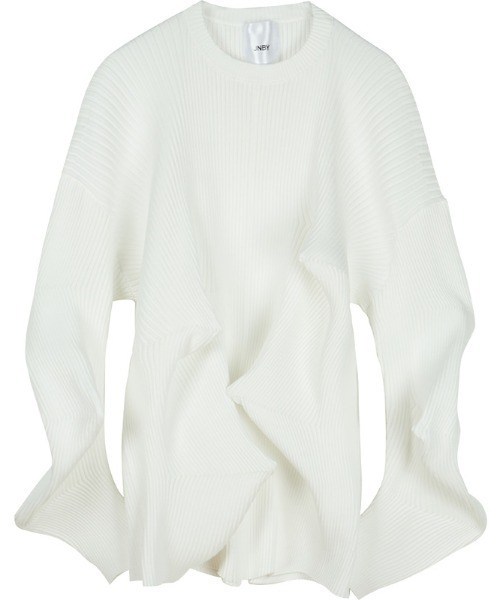 JNBY（ジェーエヌビーワイ）の「Unique Architectural Polyester Sweater（ニット/セーター・レディース・ホワイト/ブルー/ブラック・40/38）」の11枚目の写真