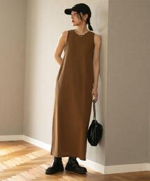 coen | 【WEB限定】カップ付きTCワッフルアメスリワンピース(ワンピース)