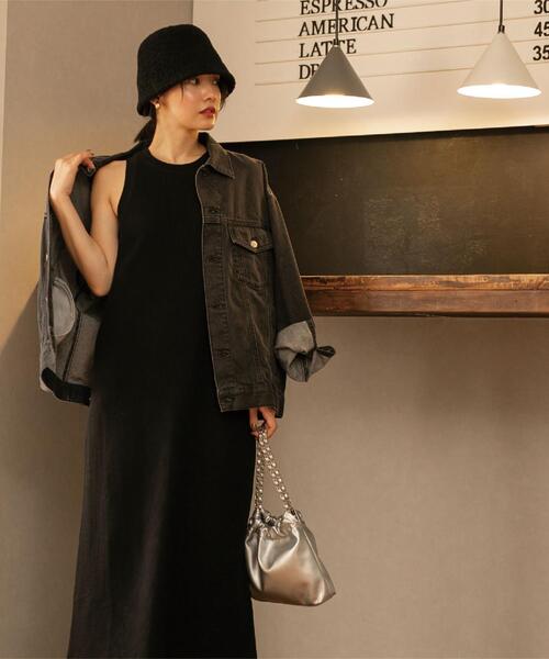 coen(コーエン)の「【WEB限定】カップ付きTCワッフルアメスリワンピース(ワンピース・レディース・ブラック/ブラウン・FREE)」の16枚目の写真