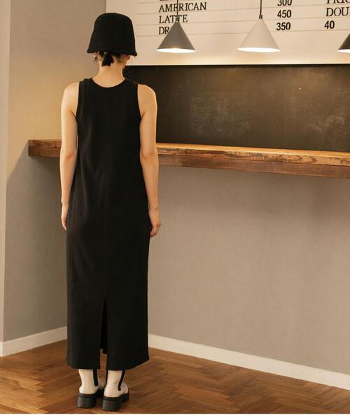 coen(コーエン)の「【WEB限定】カップ付きTCワッフルアメスリワンピース(ワンピース・レディース・ブラック/ブラウン・FREE)」の4枚目の写真