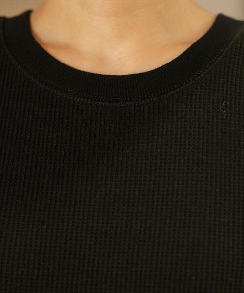 coen(コーエン)の「【WEB限定】カップ付きTCワッフルアメスリワンピース(ワンピース・レディース・ブラック/ブラウン・FREE)」の5枚目の写真