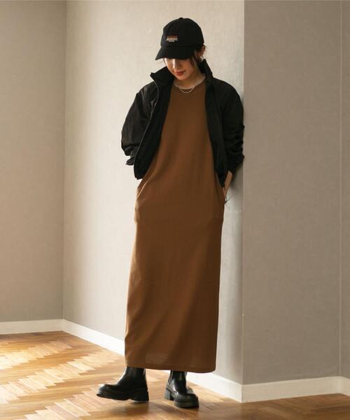 coen(コーエン)の「【WEB限定】カップ付きTCワッフルアメスリワンピース(ワンピース・レディース・ブラック/ブラウン・FREE)」の13枚目の写真