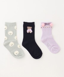 any Fam（エニィファム）の「【3点セット】ソックス (どうぶつポンポン)（ソックス/靴下・キッズ）」