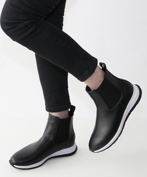 【セール】サイドゴアスニーカーブーツ【低反発スポンジ入り】（ブーツ）｜Fin（フィン）