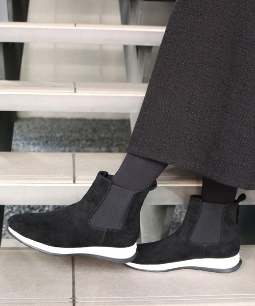 【セール】サイドゴアスニーカーブーツ【低反発スポンジ入り】（ブーツ）｜Fin（フィン）