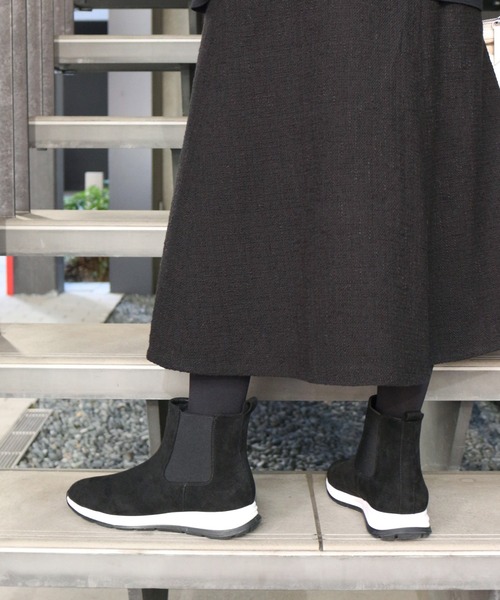 【セール】サイドゴアスニーカーブーツ【低反発スポンジ入り】（ブーツ）｜Fin（フィン）