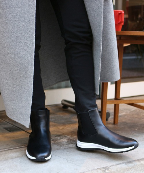 【セール】サイドゴアスニーカーブーツ【低反発スポンジ入り】（ブーツ）｜Fin（フィン）