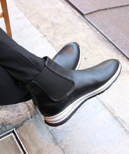 【セール】サイドゴアスニーカーブーツ【低反発スポンジ入り】（ブーツ）｜Fin（フィン）