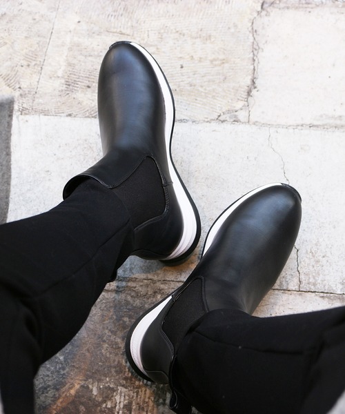 【セール】サイドゴアスニーカーブーツ【低反発スポンジ入り】（ブーツ）｜Fin（フィン）