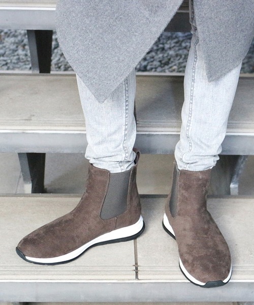 【セール】サイドゴアスニーカーブーツ【低反発スポンジ入り】（ブーツ）｜Fin（フィン）