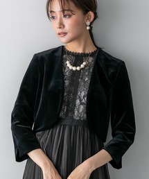 form forma | 大人のベロア ボレロジャケット /結婚式/パーティー/クルージング/発表会/お呼ばれ(カーディガン/ボレロ)