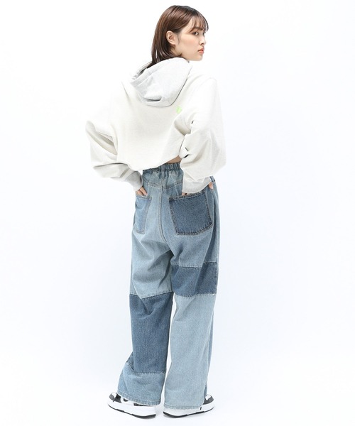 Anui(アニュイ)の「【UNISEX】アジャストパッチデニム(デニムパンツ・レディース・ブラック/ブルー・S/M/L)」の10枚目の写真