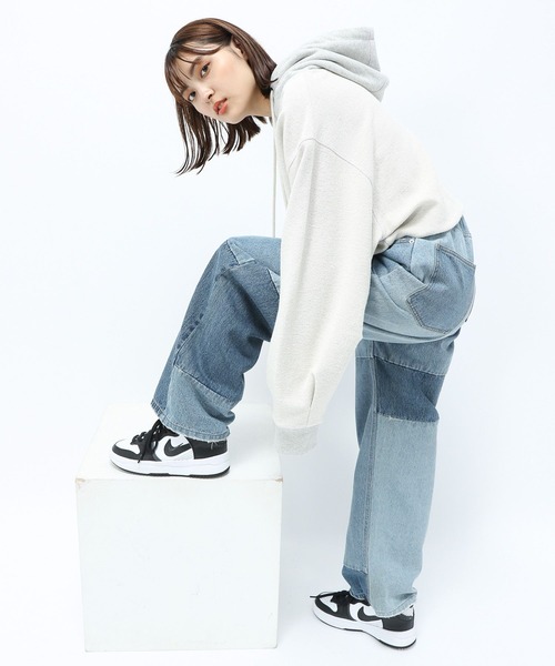 Anui(アニュイ)の「【UNISEX】アジャストパッチデニム(デニムパンツ・レディース・ブラック/ブルー・S/M/L)」の11枚目の写真