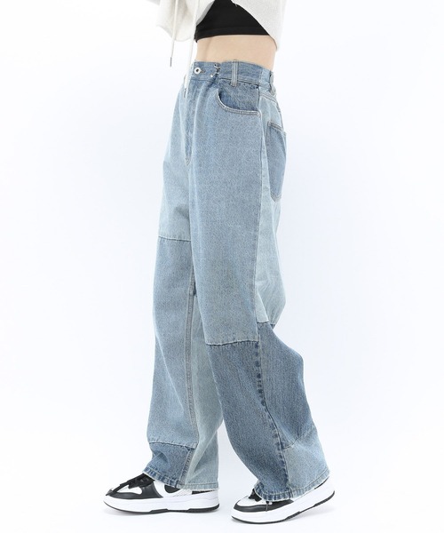 Anui(アニュイ)の「【UNISEX】アジャストパッチデニム(デニムパンツ・レディース・ブラック/ブルー・S/M/L)」の14枚目の写真
