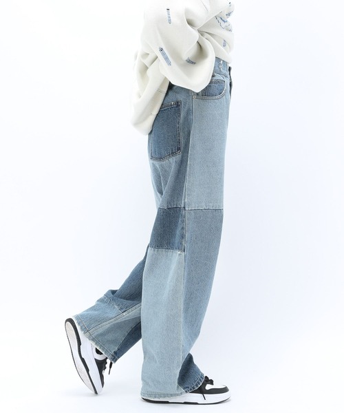 Anui(アニュイ)の「【UNISEX】アジャストパッチデニム(デニムパンツ・レディース・ブラック/ブルー・S/M/L)」の15枚目の写真