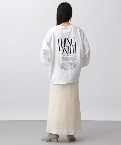 A part by(アパートバイ)の「【Good Rock Speed別注】BACKロゴロンTシャツ_長袖(Tシャツ/カットソー・レディース・オフホワイト/チャコールグレー・FREE)」の4枚目の写真