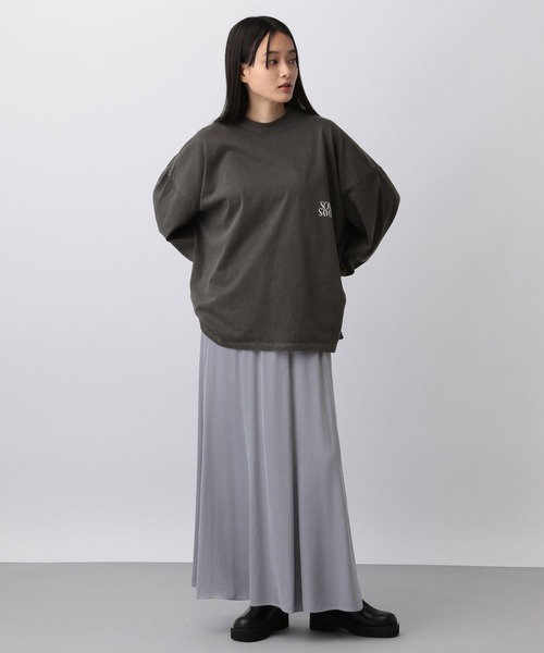 A part by(アパートバイ)の「【Good Rock Speed別注】BACKロゴロンTシャツ_長袖(Tシャツ/カットソー・レディース・オフホワイト/チャコールグレー・FREE)」の6枚目の写真