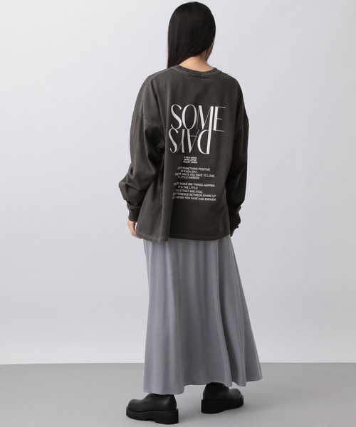 A part by(アパートバイ)の「【Good Rock Speed別注】BACKロゴロンTシャツ_長袖(Tシャツ/カットソー・レディース・オフホワイト/チャコールグレー・FREE)」の7枚目の写真