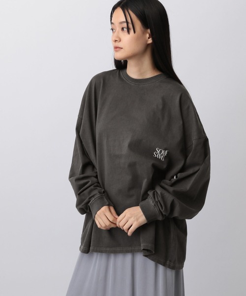 A part by(アパートバイ)の「【Good Rock Speed別注】BACKロゴロンTシャツ_長袖(Tシャツ/カットソー・レディース・オフホワイト/チャコールグレー・FREE)」の8枚目の写真