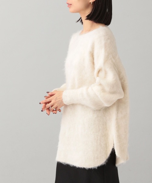 A part by（アパートバイ）の「シャギースリットプルオーバー（ニット/セーター・レディース・ライトイエロー/ライトグレー/グリーン/アイボリー・FREE）」の6枚目の写真