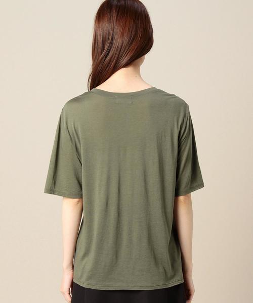 BEAUTY&YOUTH UNITED ARROWS(ビューティーアンドユースユナイテッドアローズ)の「BY コットンレーヨン ポケットVネックTシャツ◆(Tシャツ/カットソー・レディース・ホワイト/ブラック/イエロー/オリーブ・フリー)」の6枚目の写真