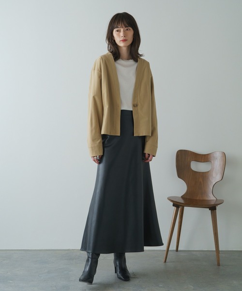 russet(ラシット)の「《qurumu》Vネックカーディガン(O-250)(カーディガン/ボレロ・レディース・キャメル/ブラック・FREE)」の16枚目の写真