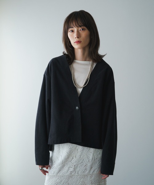 russet(ラシット)の「《qurumu》Vネックカーディガン(O-250)(カーディガン/ボレロ・レディース・キャメル/ブラック・FREE)」の13枚目の写真