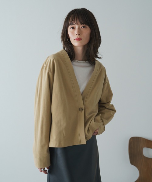 russet(ラシット)の「《qurumu》Vネックカーディガン(O-250)(カーディガン/ボレロ・レディース・キャメル/ブラック・FREE)」の17枚目の写真