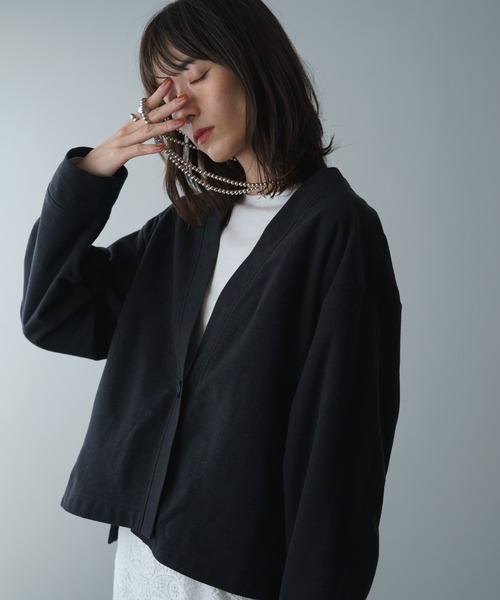 russet(ラシット)の「《qurumu》Vネックカーディガン(O-250)(カーディガン/ボレロ・レディース・キャメル/ブラック・FREE)」の18枚目の写真