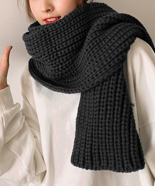 厚手ニットマフラー cula718（マフラー）｜c.u.l（シーユーエル）の