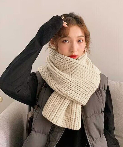 厚手ニットマフラー cula718（マフラー）｜c.u.l（シーユーエル）の