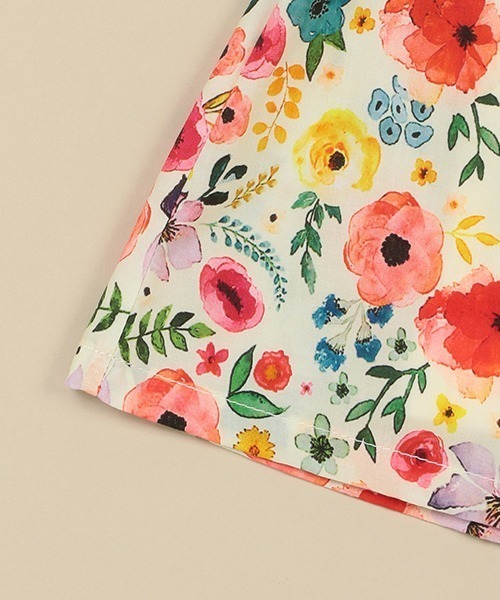 Love&Peace&Money（ラブアンドピースアンドマネー）の「花柄ドッキング長袖チュニック（チュニック・キッズ・イエロー/コーラル・100cm/110cm/130cm/90cm/120cm/80ｃｍ）」の7枚目の写真