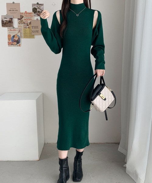 ABITOKYO(アビトーキョー)の「ショート丈ボレロ&ハイネックニットワンピース2点セット(ワンピース・レディース・アイボリー/ブラック/グリーン/ベージュ・FREE)」の20枚目の写真