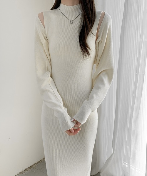 ABITOKYO(アビトーキョー)の「ショート丈ボレロ&ハイネックニットワンピース2点セット(ワンピース・レディース・アイボリー/ブラック/グリーン/ベージュ・FREE)」の22枚目の写真