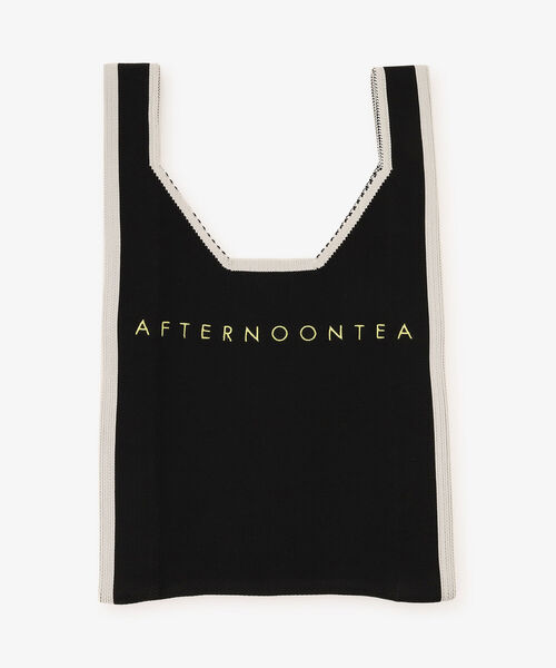 Afternoon Tea（アフタヌーンティー）の「ニットマルシェバッグ（トートバッグ・レディース・ネイビー/ブラック/ピンク・ONE SIZE）」の2枚目の写真