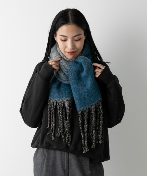 COLONY 2139(コロニートゥーワンスリーナイン)の「グラデーションストール(ストール/ショール・レディース・ブラック/ピンク/イエロー/ブルー・FREE)」の18枚目の写真