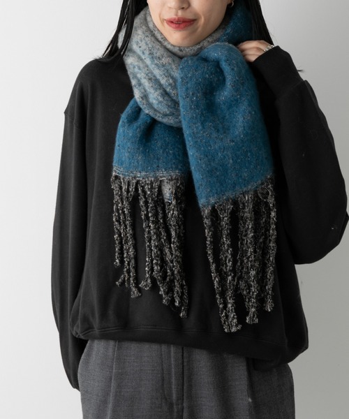 COLONY 2139(コロニートゥーワンスリーナイン)の「グラデーションストール(ストール/ショール・レディース・ブラック/ピンク/イエロー/ブルー・FREE)」の19枚目の写真