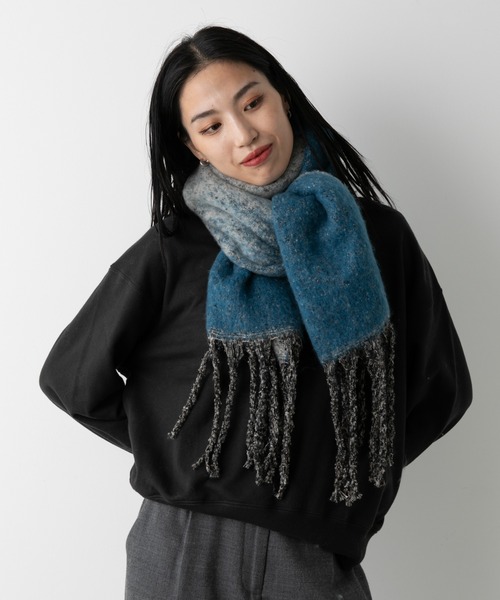 COLONY 2139(コロニートゥーワンスリーナイン)の「グラデーションストール(ストール/ショール・レディース・ブラック/ピンク/イエロー/ブルー・FREE)」の21枚目の写真
